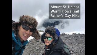 Climbing Mount St. Helens via Worm Flows Trail on Father's Day