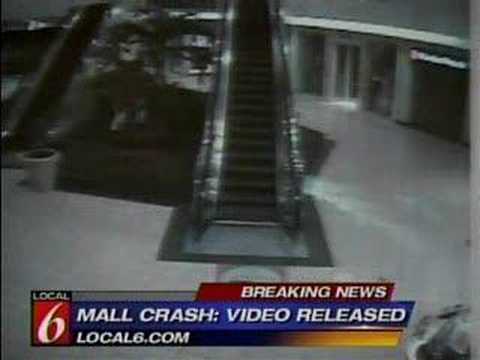Car crashes into Mall - YouTube