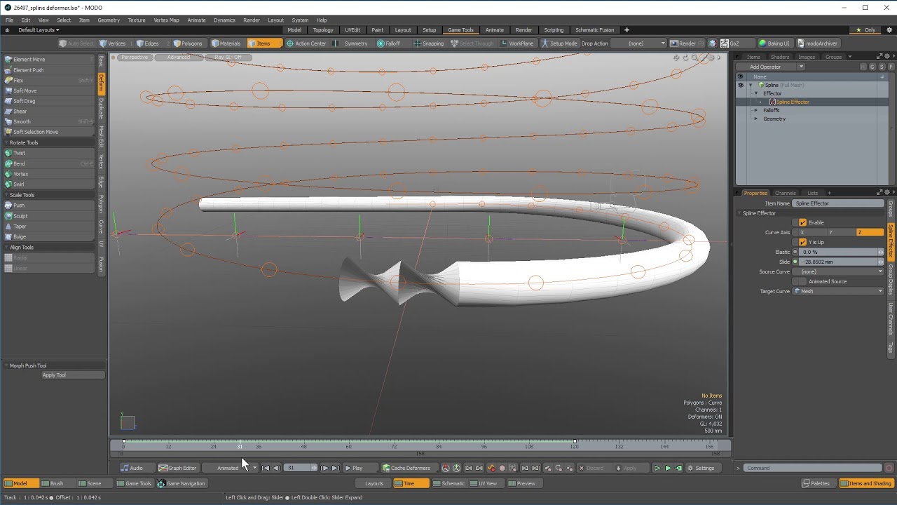 MODO Quick Clip - Spline and Bezier Deformer Improvements - YouTube