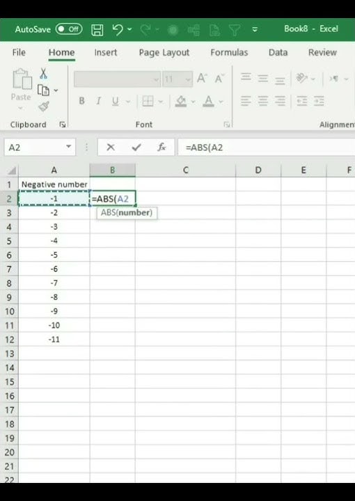 how-to-convert-negative-numbers-into-positive-in-excel-youtube