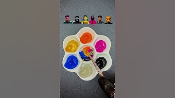Guess the mixed color of Squid Game2（Part 39）#satisfying #colormixing #squidgame #asmr