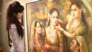 Actress Yuvika Chaudhary visit painting exhibition
