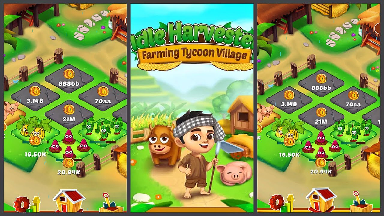 Idle Harvester Farming Tycoon Village (Gameplay Android) YouTube