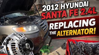 2012 Hyundai Santa Fe 2.4 alternator replacement tips (easy) ￼
