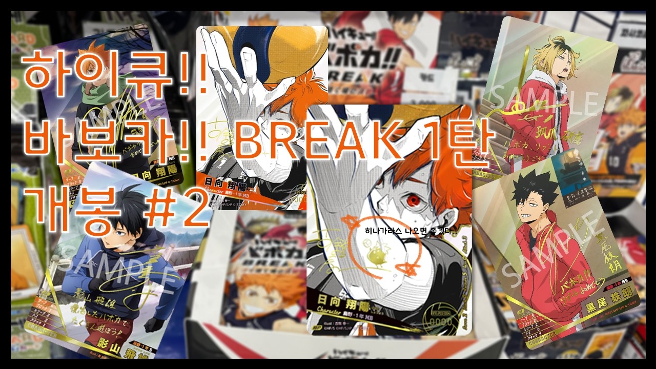 애니메이트에서 나름 신중하게 고른 하이큐 바보카 BREAK 1탄 박스 오픈!