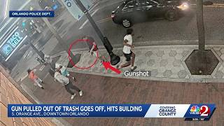 Man pulls gun from downtown Orlando trash can, fires it