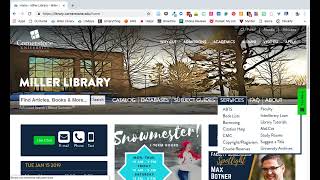 Miller Library - Navigating the Website