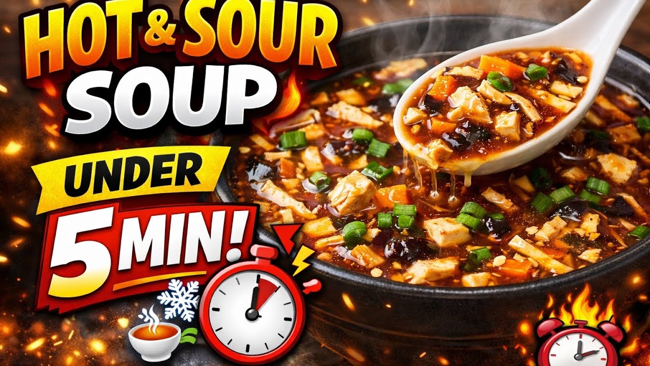 Restaurant Style Hot & Sour Soup at Home | Ready in 5 Min🍜