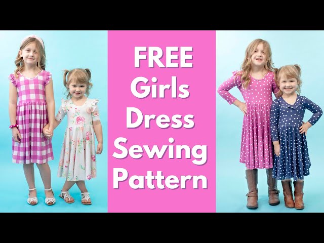 knee length dresses for ladies Kids Tres Belle Dress Sewing Pattern main image 1