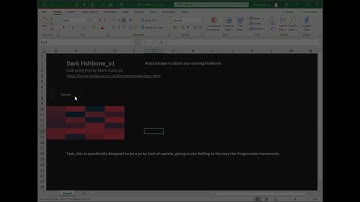 Dark Fishbone for Dark Excel, a Nanoscopic Progressbar
