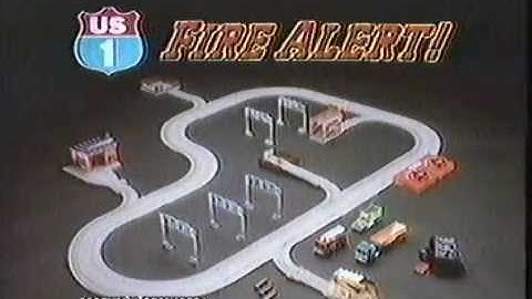 1983 Tyco U.S. 1 Fire Alert Truck Set Commercial