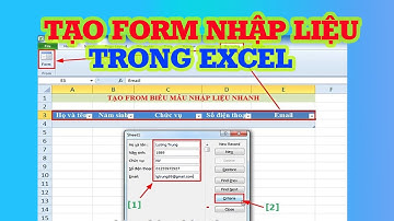 Cách tạo Form nhập liệu trong Excel Chuyên Nghiệp