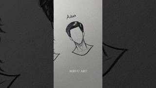 Drawing easy male Hair✏️ #drawing #tutorial #howtodraw #sketch #art #shorts