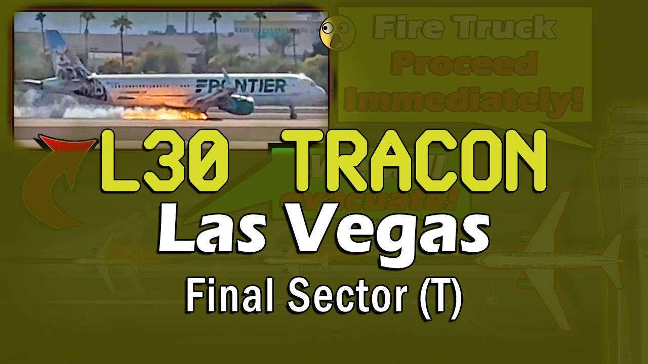 ATC RADAR [L30] (Sector T) | Frontier PLANE IS ON FIRE after Landing!