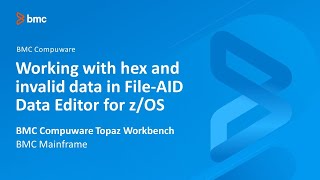 BMC Compuware Topaz Workbench - Working with hex and invalid data in File-AID Data Editor for z/OS