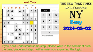 The New York Times Daily Sudoku 2024-05-02 Easy