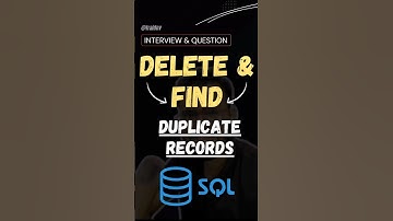 Delete Duplicate Records in Sql #sqlqueryinterviewquestionsandanswers #sqltutorial #sqlforbeginners
