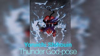 Yoruichi Shihouin,  Thunder God-pose - Colourpencils Drawing