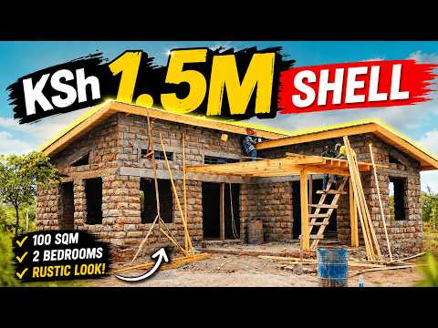 This Rustic 100 SQM House Cost Only KSh 1.5M to Reach Roofing!