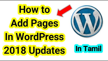 How to add pages in WordPress in tamil