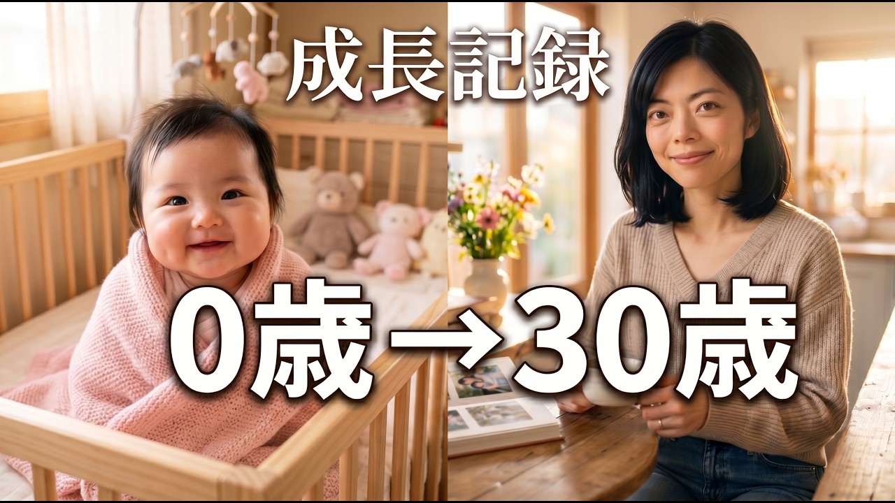 ママが見たら絶対泣く…0歳から30歳までの日本人女の子成長スライド