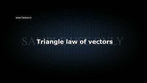 Triangle law of forces