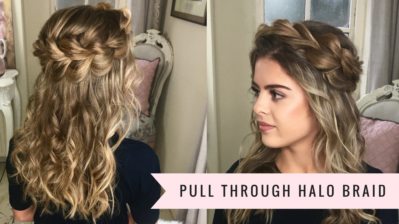 The Pull Through Halo Braid By SweetHearts Hair - YouTube