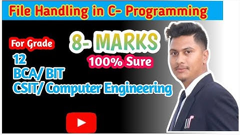 File Handling in C| 8 marks guarantee | Class 12 exam Special| TechSero| Navin| 2082 exam focused