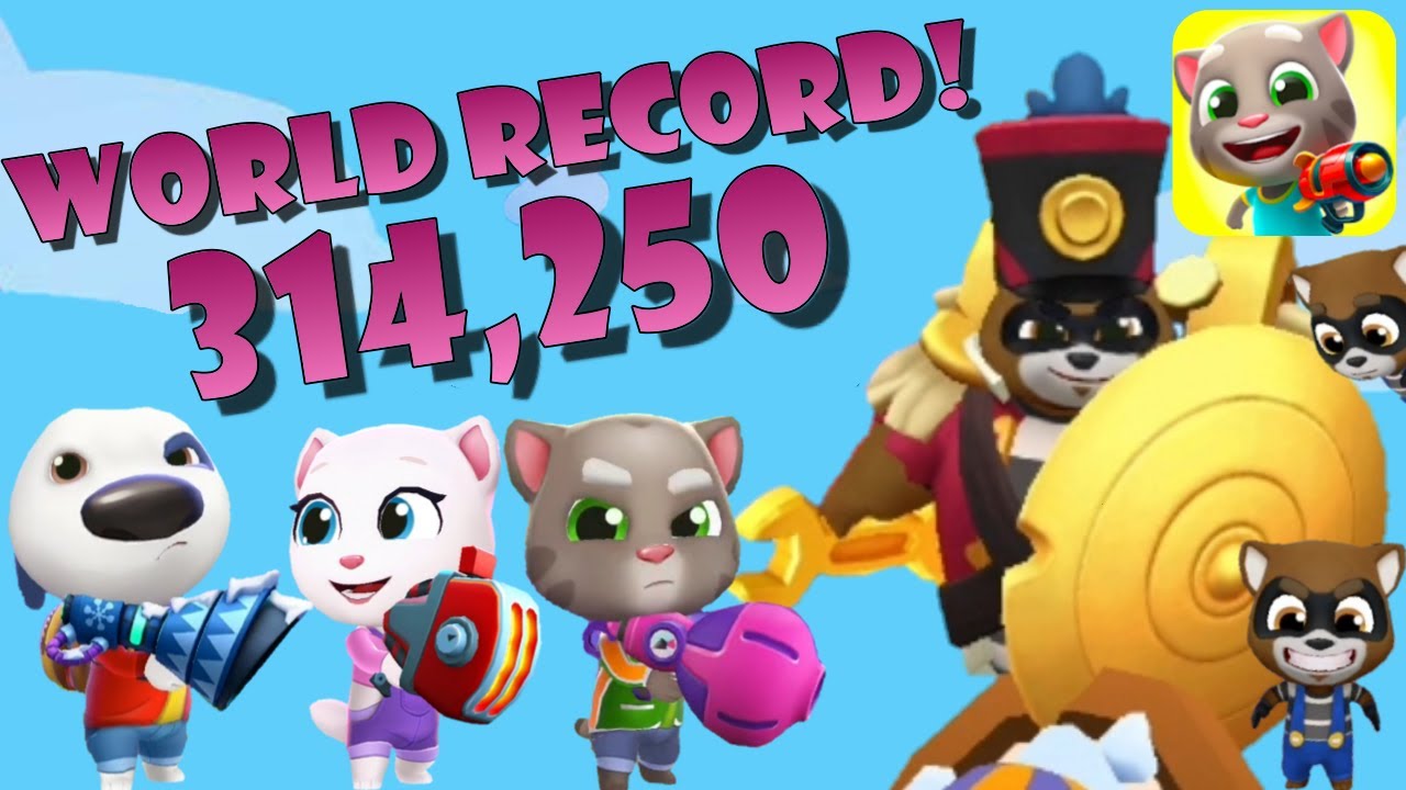 Talking Tom Blast Park (by Outfit7) - High World Record & Unlocked All Characters!
