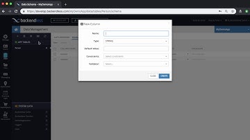 How to add a column in a data table in Backendless