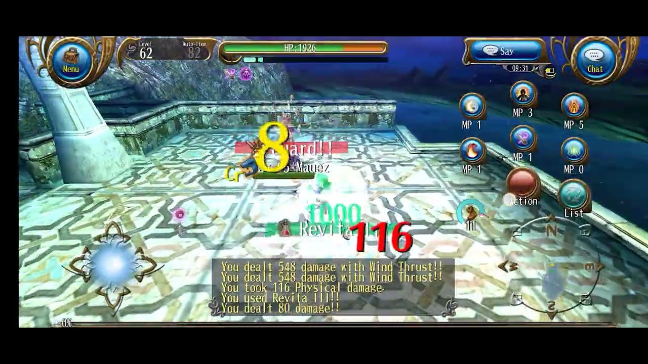 Magic warrior vs Mauez hard in Toram Online