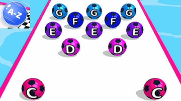 AZ Run - 2048 ABC Runner Level (234-237) All Level Balls Running Gameplay Challenge