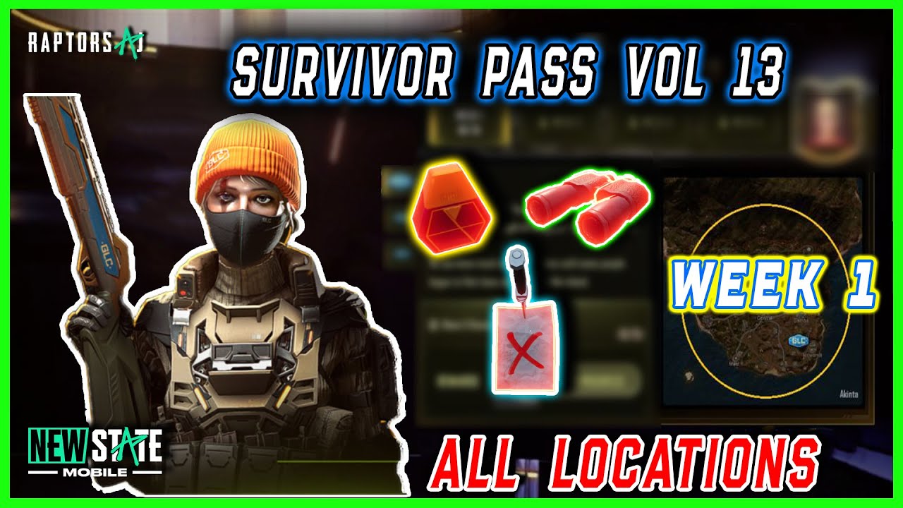 PUBG NEW STATE VOL 13 WEEK 1 STORY MISSIONS | ALL LOCATIONS | 4K | NEW MAP AKINTA