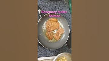 Rosemary lemon butter salmon #shorts