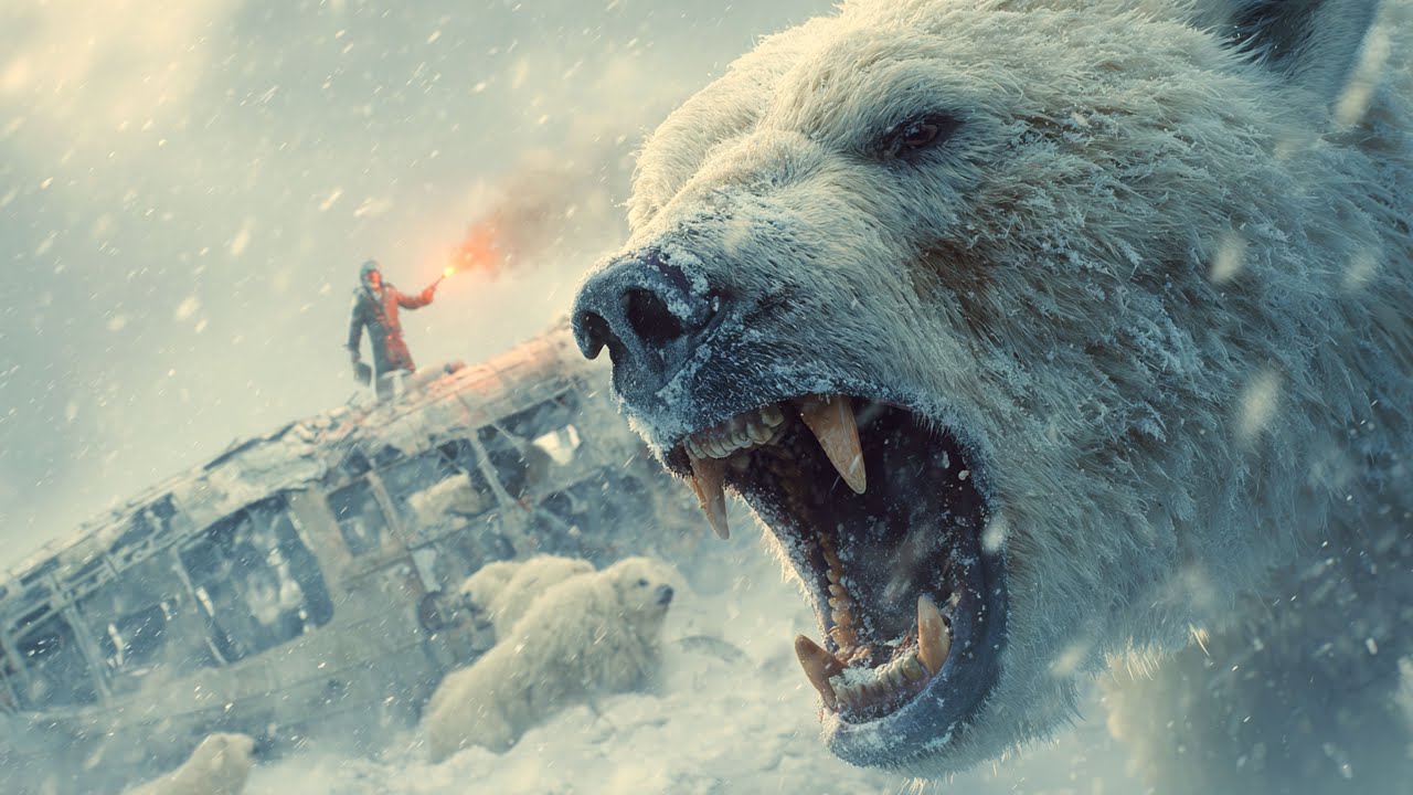 Düşen Uçaktan Kurtulan Adam Vahşi Kutup Ayılarından Kurtulmaya Çalışıyor