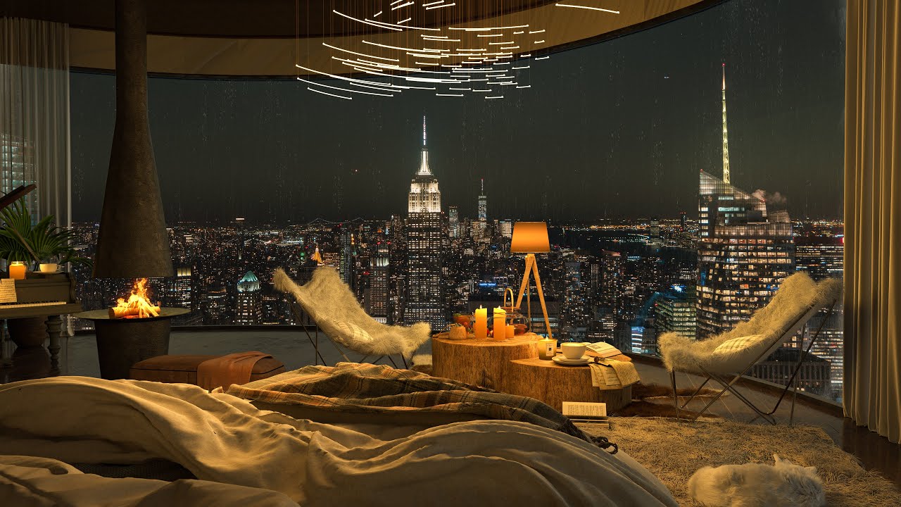 A Luxury New York Apartment With An Amazing View Of Manhattan Jazz