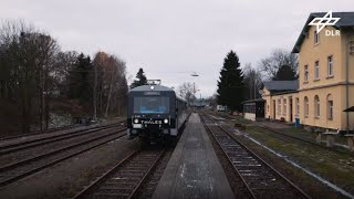 Ferngesteuerter Zug fährt mit 5G durch das Erzgebirge