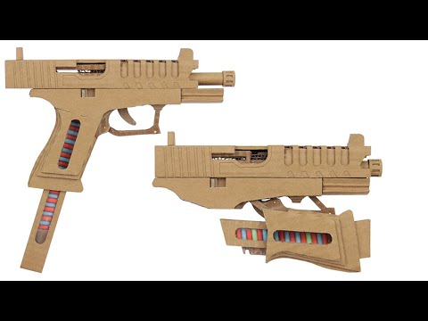 Folding Glock19 Blowback And Automatic Out of Cardboard Box