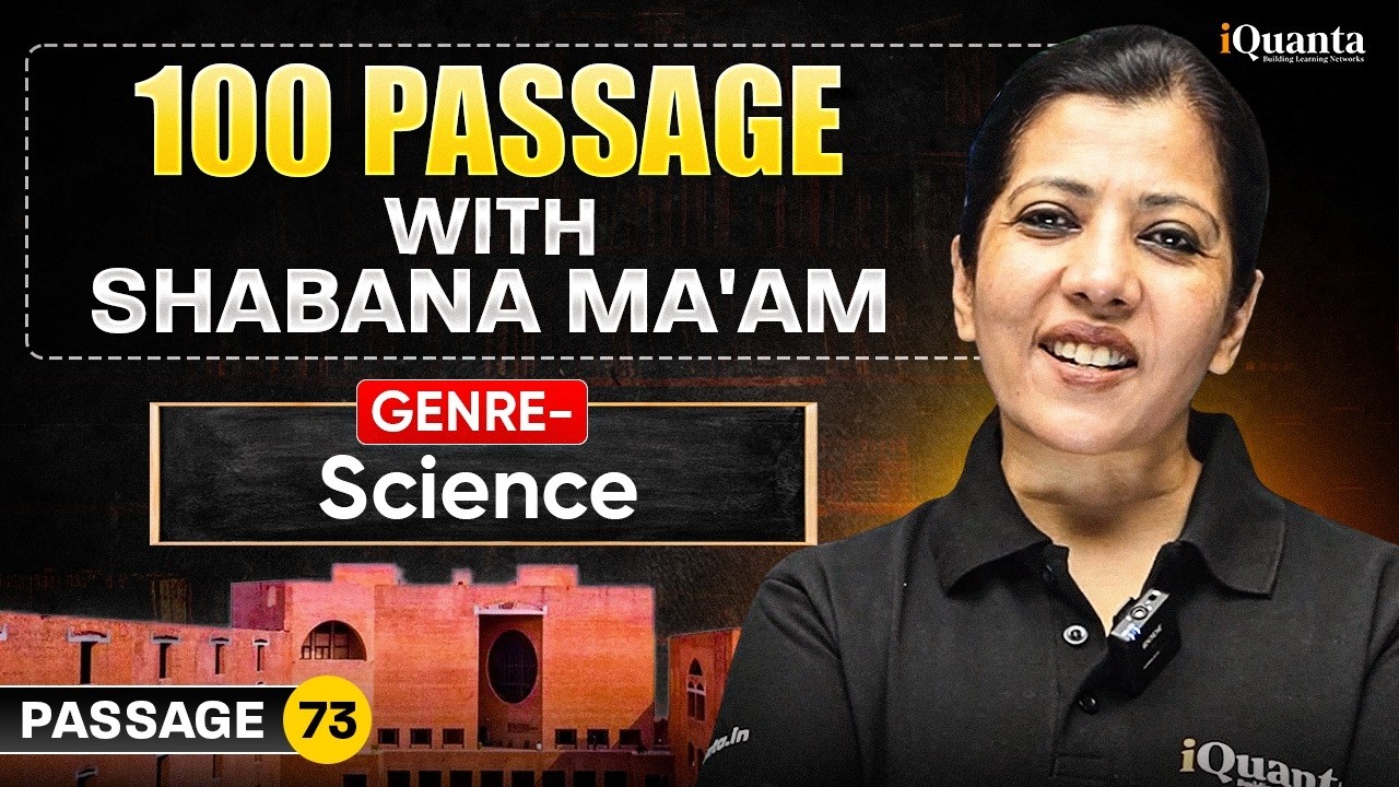 CAT RC Practice- 73 | 100 Passages with Shabana Ma'am | CAT VARC ...
