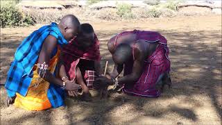 Africa Maasai Village dancing and starting fire plus Amboseli National Park video