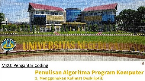 Modul 1. Materi 3. Penulisan Algoritma - 3. Kalimat Deskriptif
