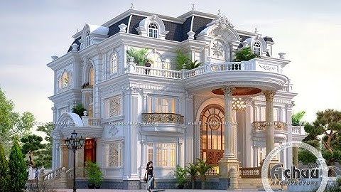 Mẫu Biệt thự 3 tầng đẹp tân cổ điển sang trọng - Mã Số BTAC 1334