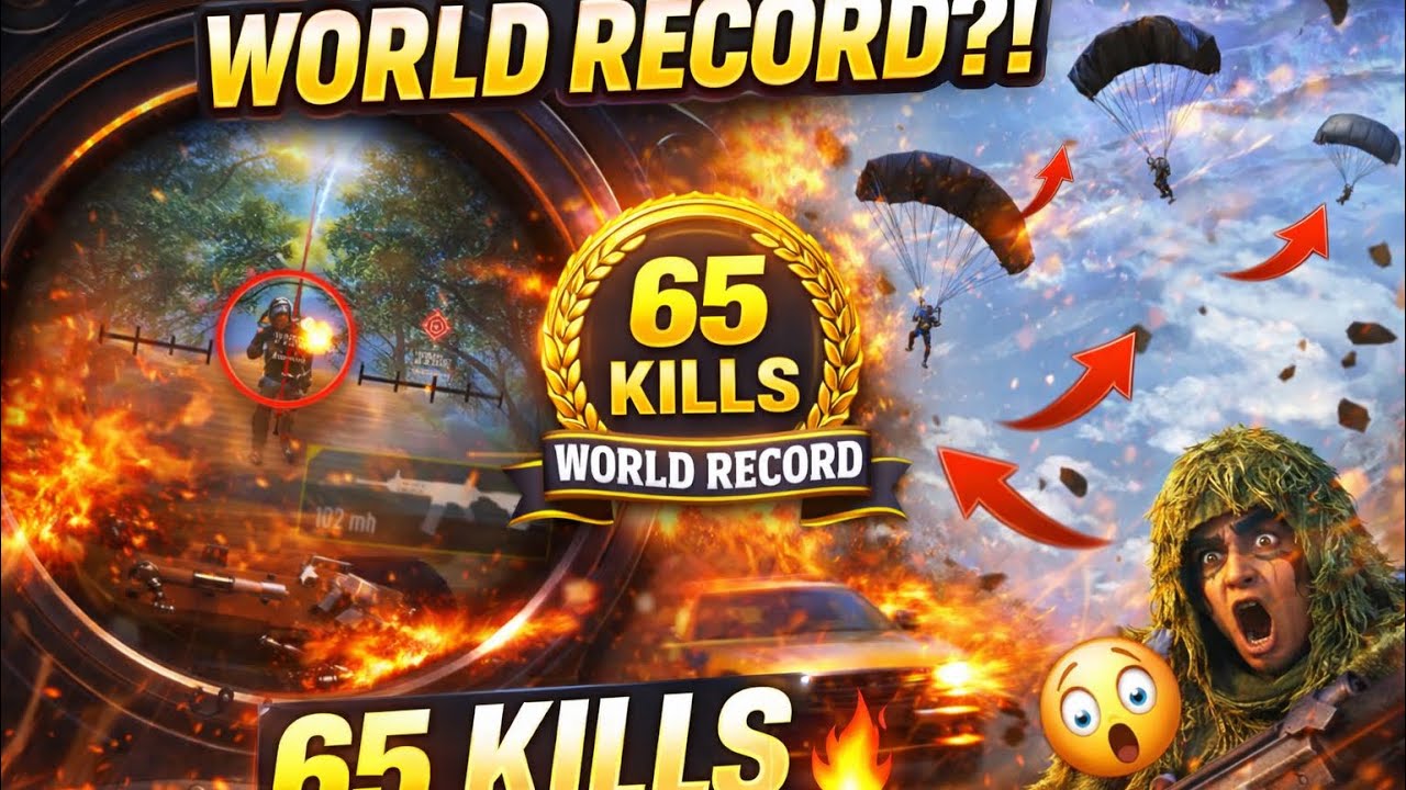 WORLD RECORD 😱 65 KILLS AGGRESSIVE CAR RUSH  PUBG Mobile #pubgmobile #pubg #gaming