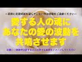 【真剣に恋愛成就を望んでいない方は視聴をご遠慮ください】愛する人の魂にあなたの愛の波動を共鳴させます ※お願い：視聴中は愛する人との幸せな未来をイメージしてください
