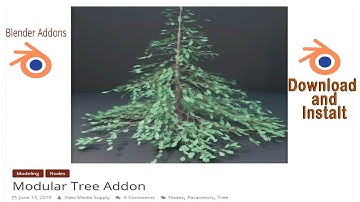 Download And Instalt M-Tree in blender / Modular Tree Add-on Download And instalt in blender