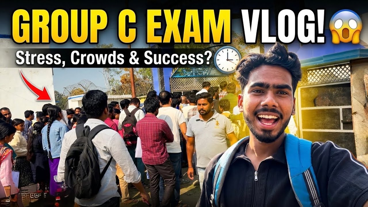 Group C Exam Day Vlog | Huge Crowd & Full Experience 😱 #day32 - YouTube