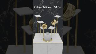 0% vs 100% Soft Cylinder in Drop Simulation #shorts #physics