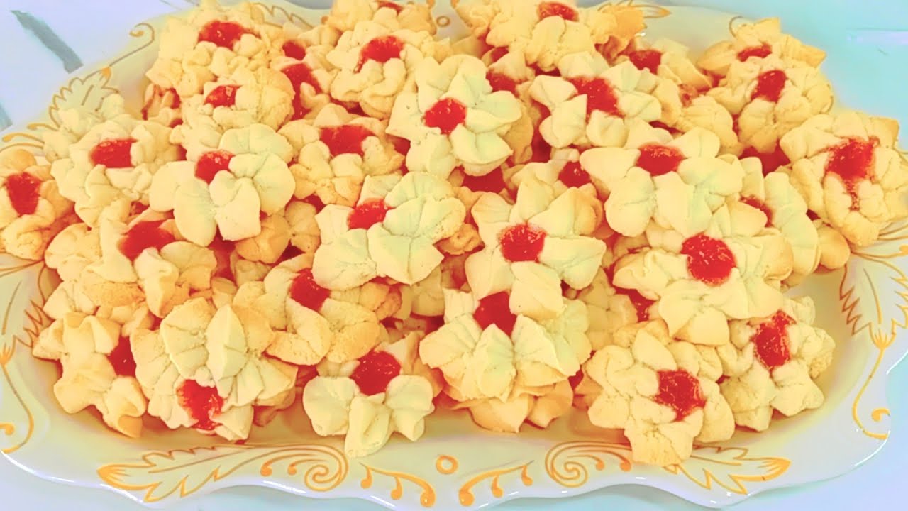 Strawberry Jam Cookies | Homemade Danish Cookies 