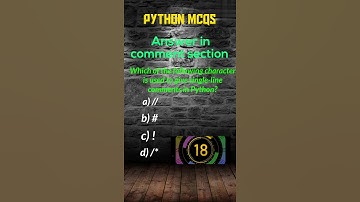 ➑-PYTHON MCQS #comments