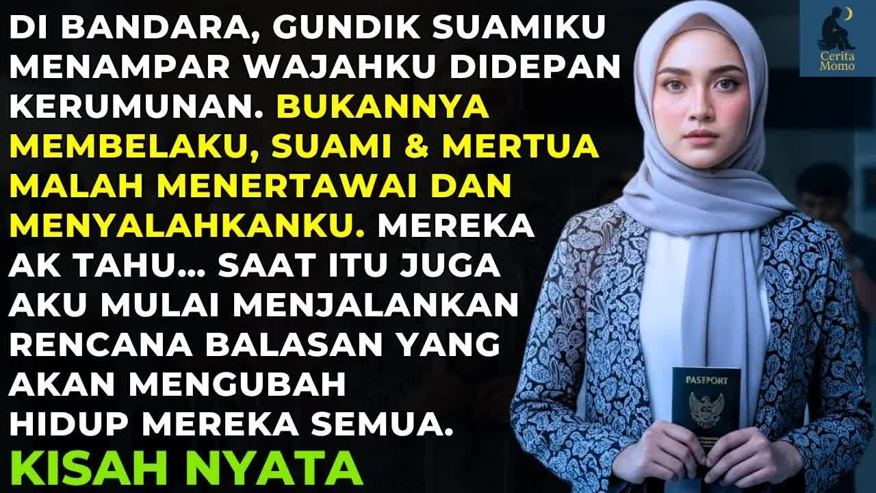 DITAMPAR GUNDIK DI BANDARA, SUAMI TERTAWA! TAK TAHU 1 JAM LAGI JADI GELANDANGAN